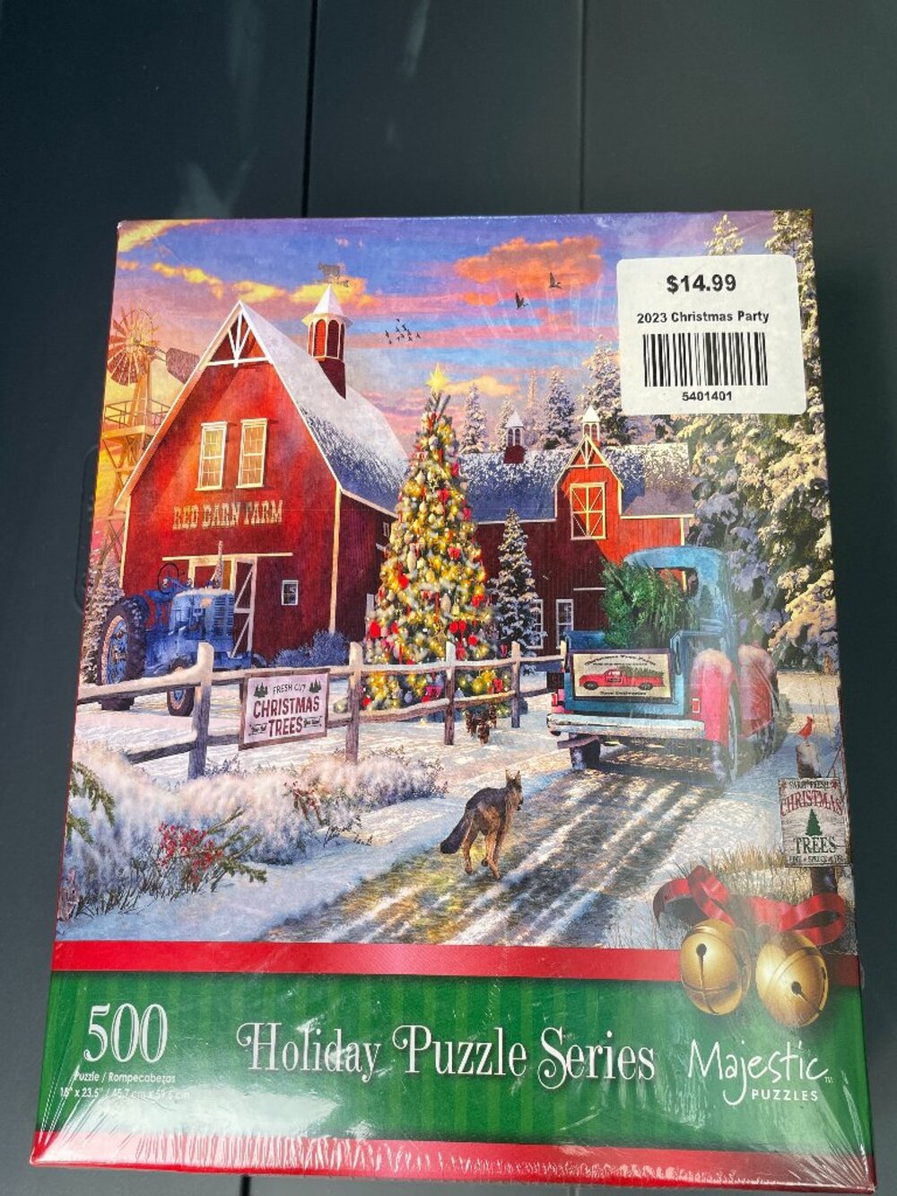 Majestic Puzzles Red Barn Tree Farm 500 Piece Puzzle by Springbok-NWT